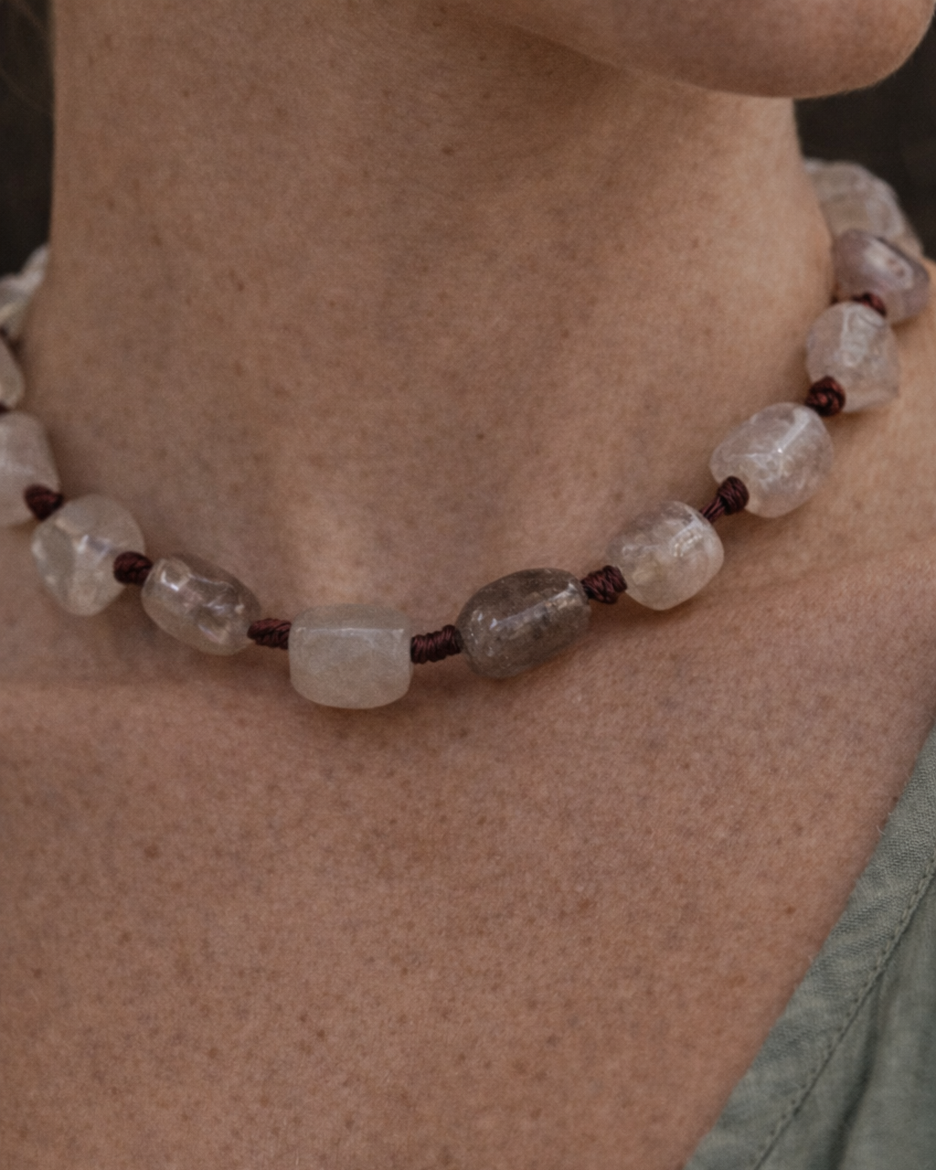 Collar de Cuarzo Ahumado