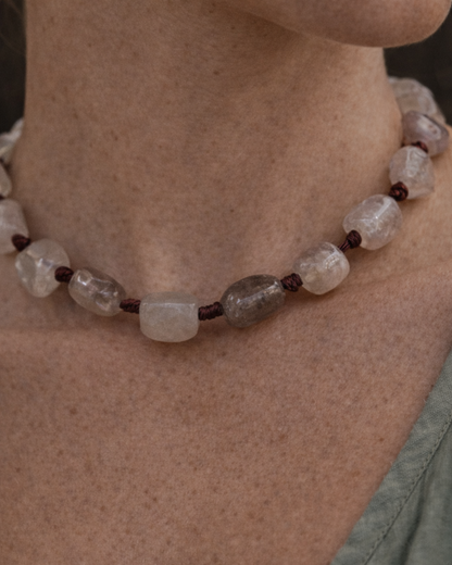 Collar de Cuarzo Ahumado