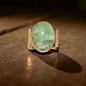 Anillo Ajustable de turmalina verde - Joyería Artesanal Mexicana