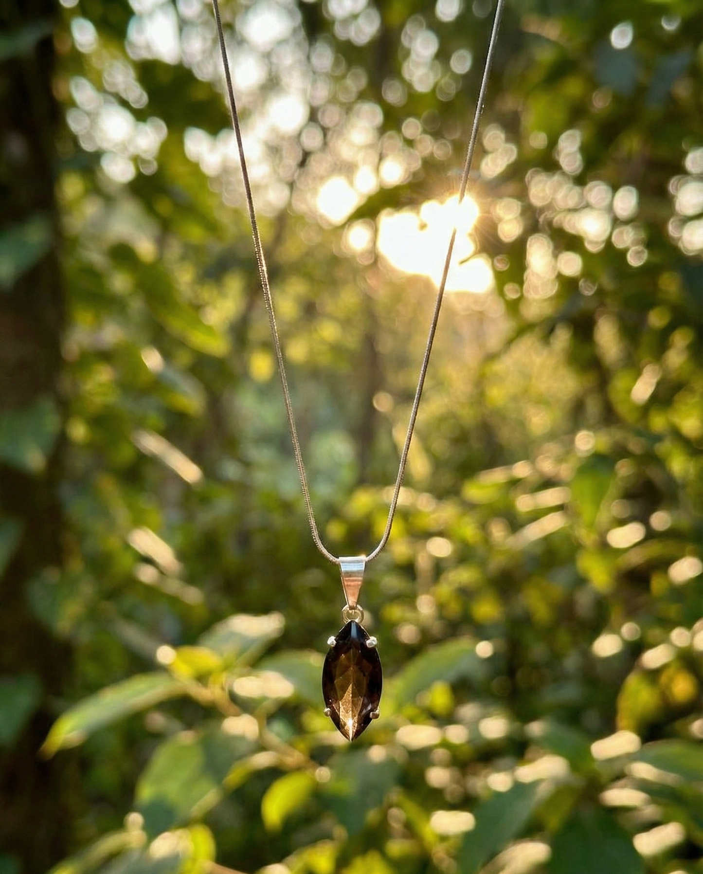 Collar de Cuarzo Ahumado