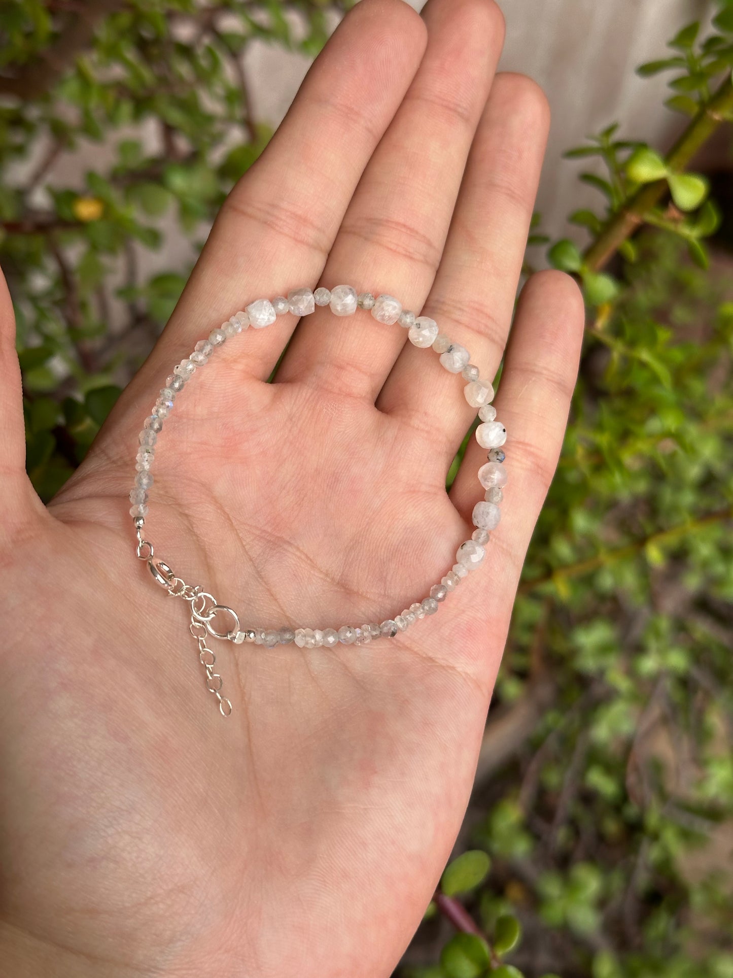 Pulsera Ajustable de Piedra Luna