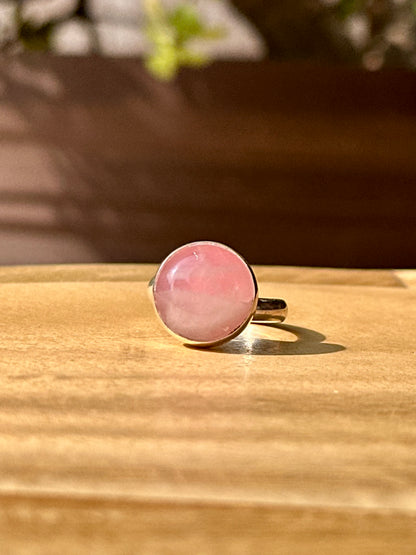 Anillo ajustable de Cuarzo Rosa