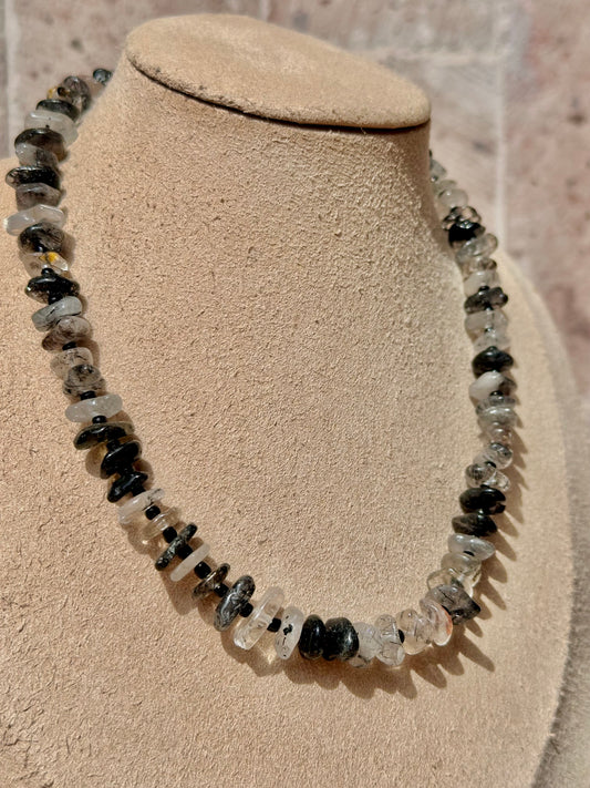 Collar Ajustable de Cuarzo Rutilado