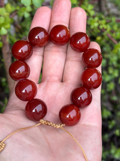 Pulsera Ajustable de Cornalina 18mm