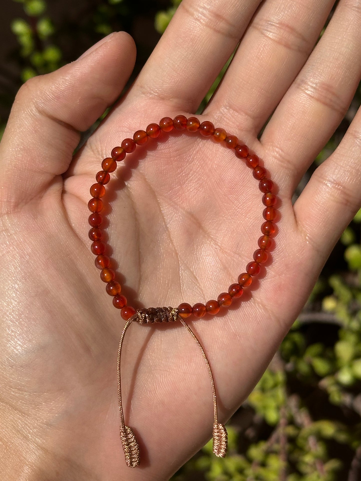 Pulsera Ajustable de Cornalina 4mm