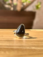 Anillo ajustable de Obsidiana gota