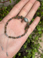 Pulsera ajustable de labradorita facetada
