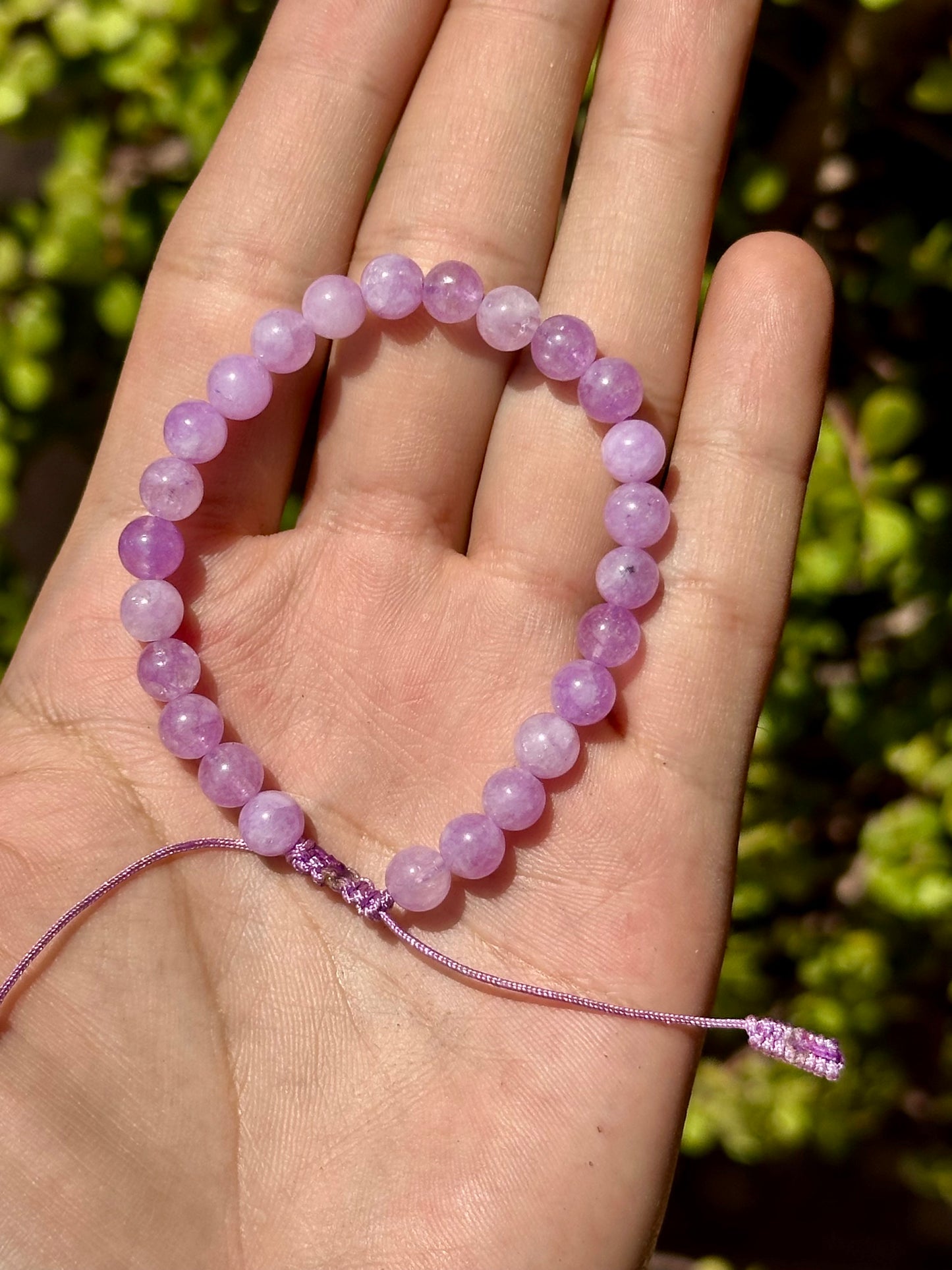 Pulsera Ajustable de Amatista Lavanda | Calma, Intuición y Suavidad Espiritual