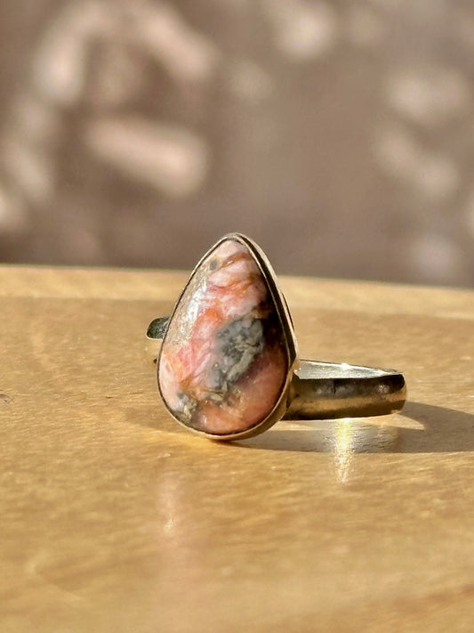 Anillo ajustable de Rodonita