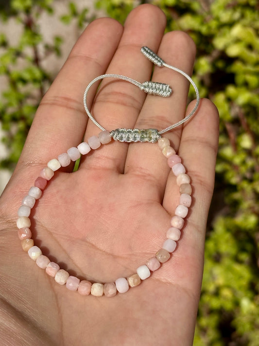 Pulsera ajustable de Ópalo Rosa
