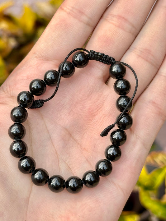 Pulsera ajustable de Turmalina negra