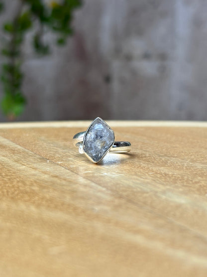 Anillo ajustable de Cuarzo Herkimer mini