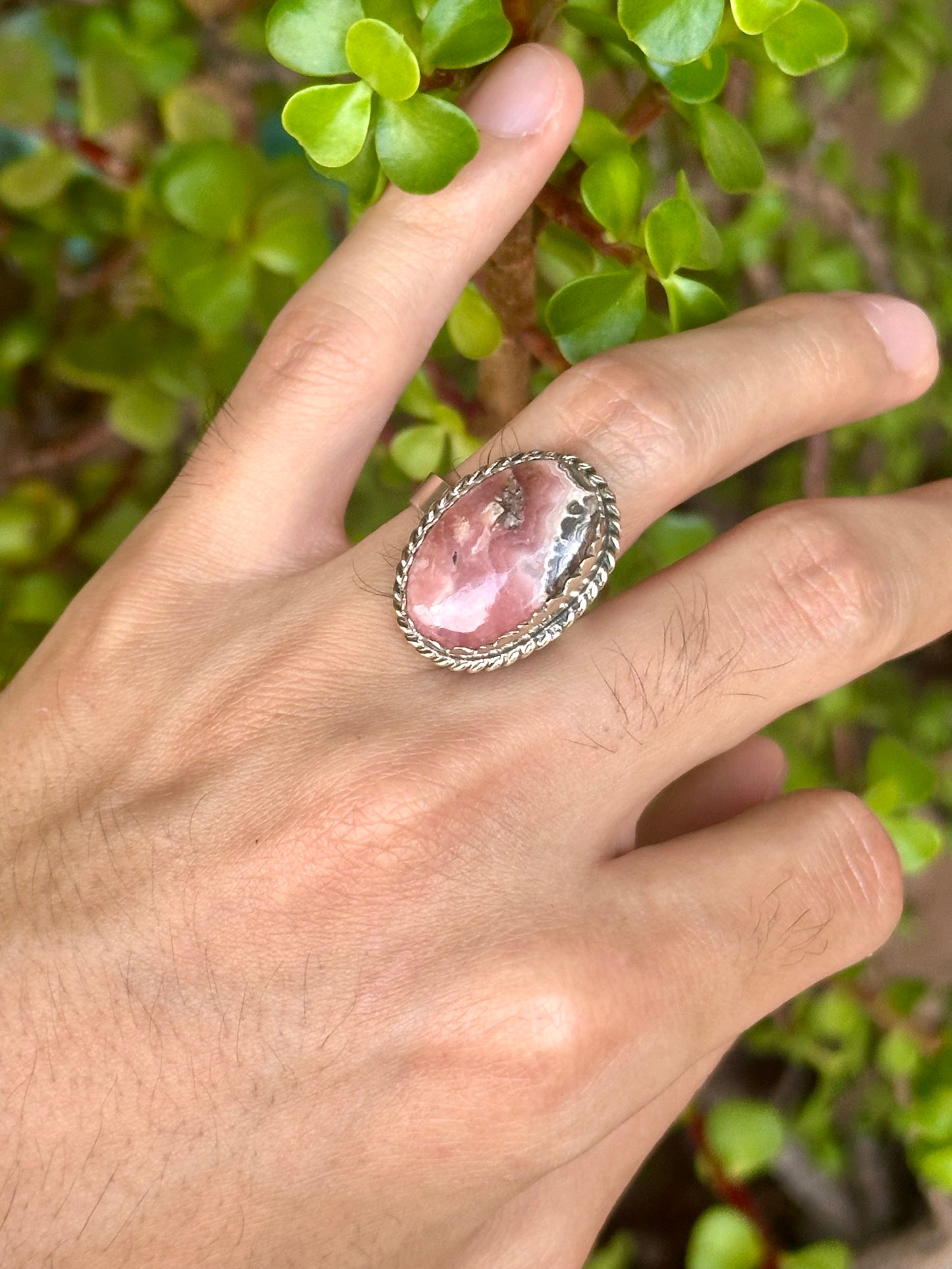 Anillo ajustable de Rodonita