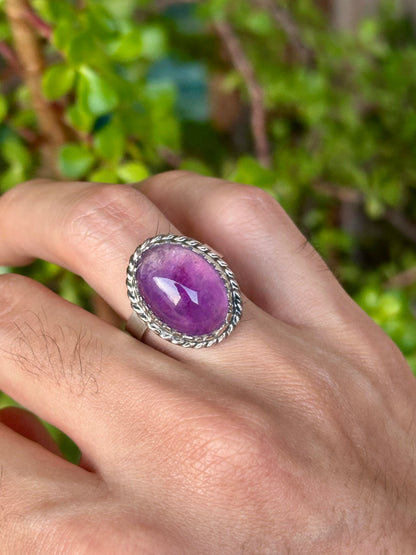 Anillo ajustable de Cuarzo Amatista