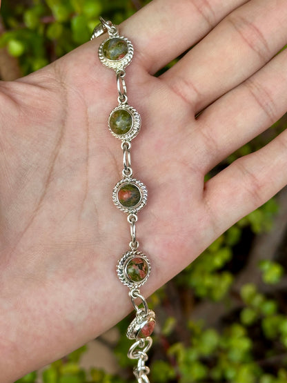 Pulsera de Unakita con broche T
