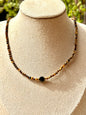 Collar de Ojo de Tigre Mini Facetado con Turmalina Negra | Protección y Poder