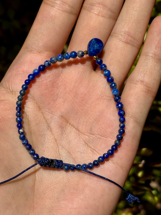 Pulsera Ajustable de Hematita y Lapislázuli