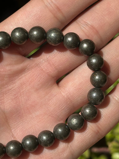 Pulsera de Pirita Esfera 8mm