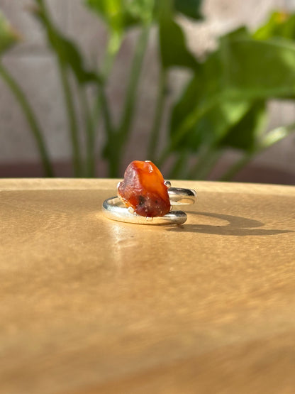 Anillo ajustable de ámbar
