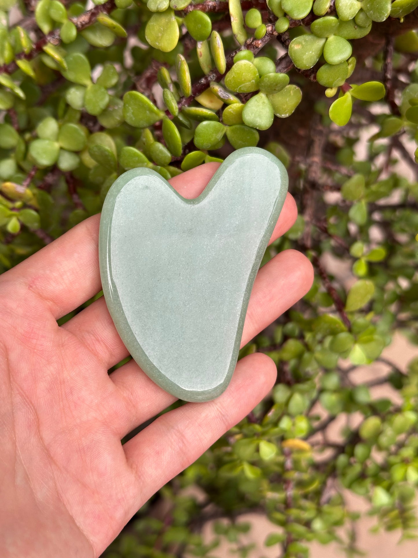 Gua Sha de Cuarzo Natural para Masaje Facial