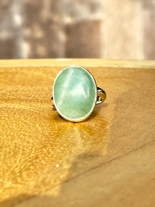 Anillo ajustable de Aventurina Verde
