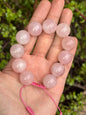 Pulsera Maxi de Cuarzo Rosa 18mm