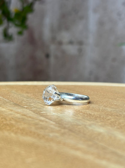 Anillo ajustable de Cuarzo Herkimer mini
