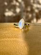 Anillo ajustable de piedra luna mini