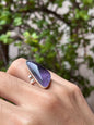 Anillo ajustable de Amatista grande