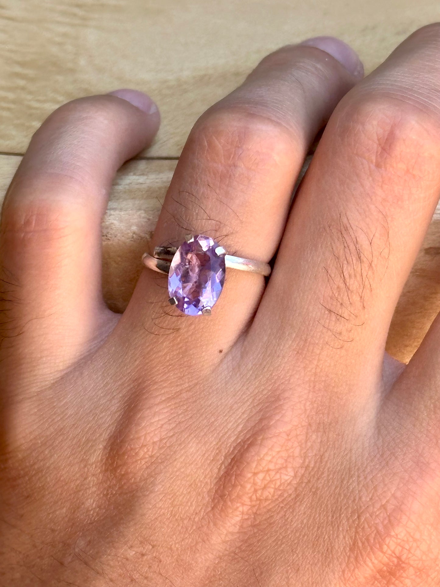Anillo ajustable de Amatista