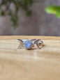 Anillo ajustable de piedra luna triple diosa