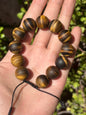 Pulsera Ajustable de Ojo de Tigre Mate 16mm Liso
