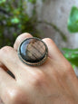 Anillo ajustable de labradorita