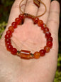 Pulsera Ajustable de Cornalina Roja con Hematita | Vitalidad y Enraizamiento