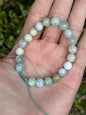 Pulsera Ajustable de Aguamarina 8mm