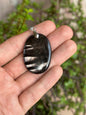 Dije de Hiperstena con Cadena Acero Inoxidable Plateada