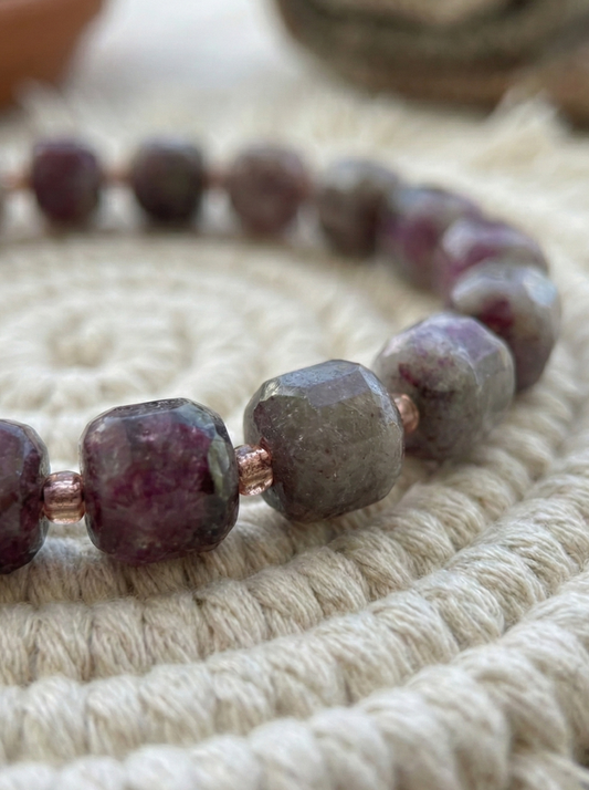 Pulsera ajustable de Turmalina Rosa