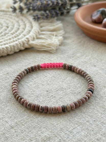 Pulsera ajustable de Rodonita