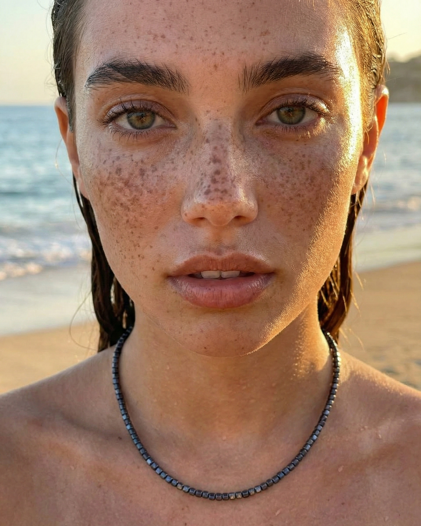 Collar de Zafiro Azul con Broche de Plata .925 - Joyería fina