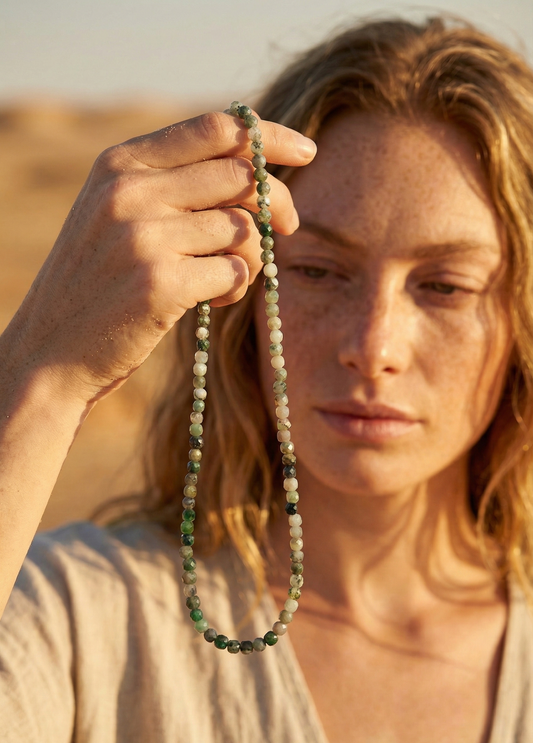 Collar de raíz de Esmeralda- Joyería fina