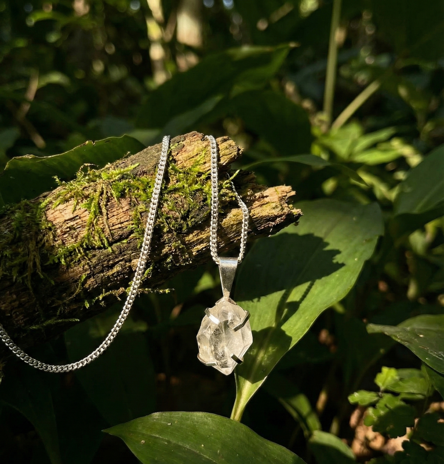 Collar con Cuarzo Herkimer - Joyería Artesanal