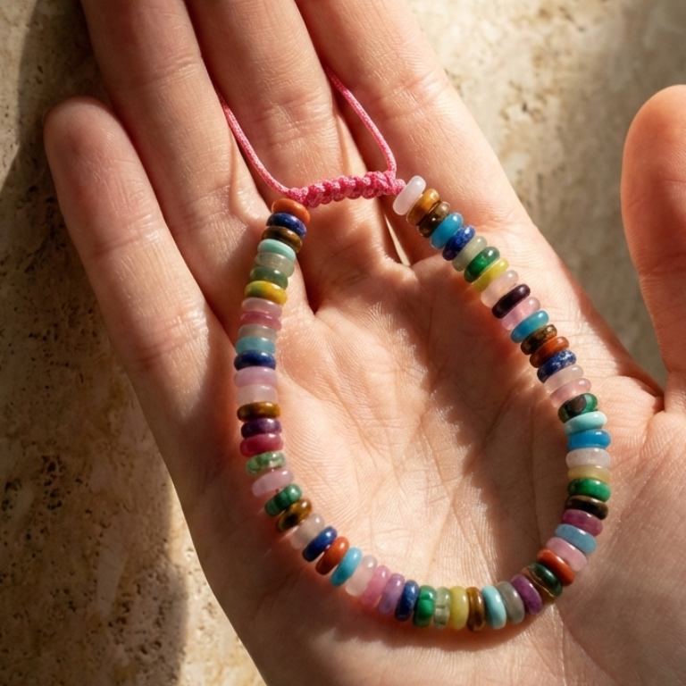 Pulsera ajustable de 8 minerales