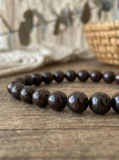 Pulsera ajustable de Granate Rojo