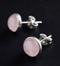 Aretes de cuarzo rosa