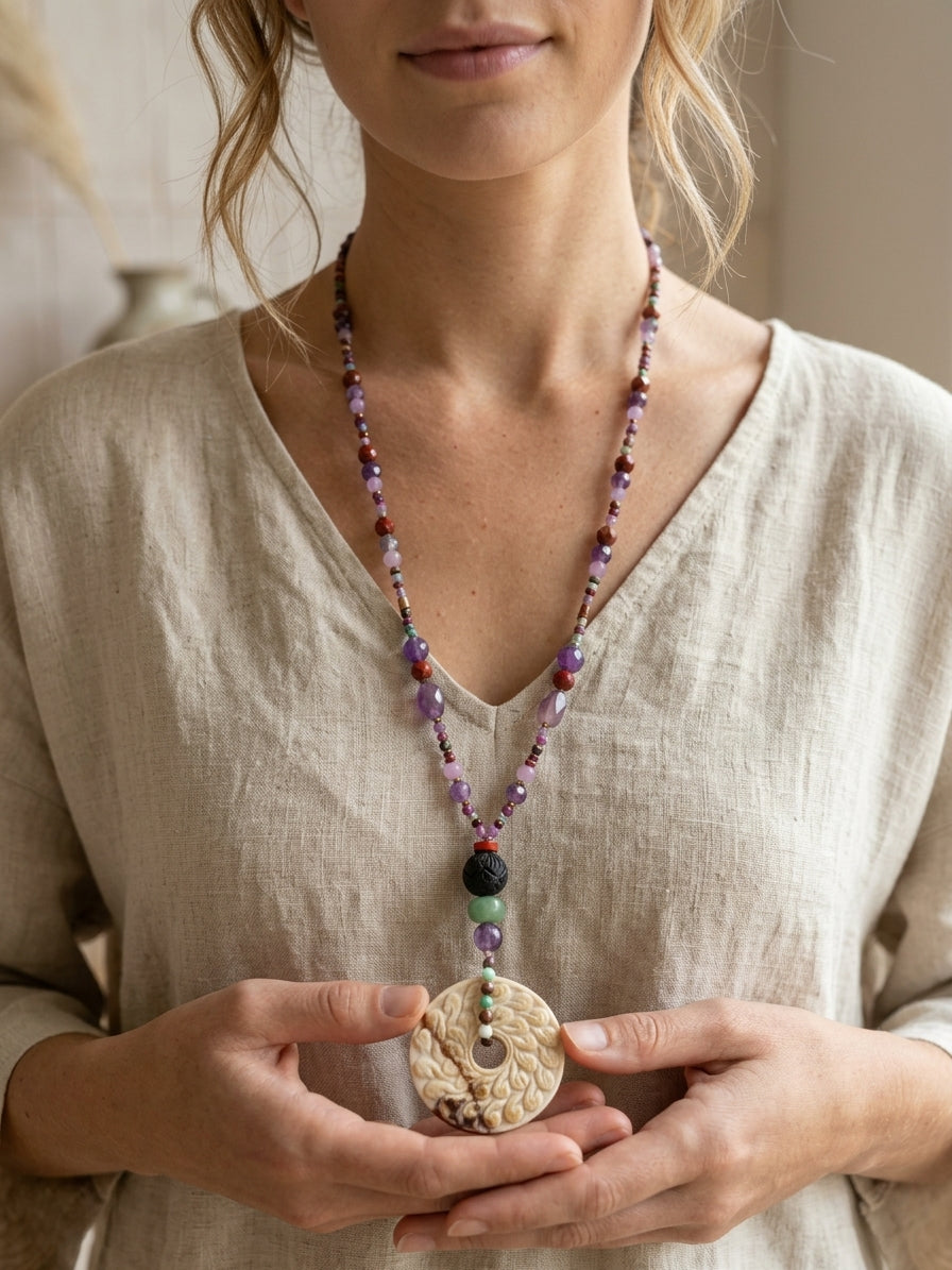 Collar Largo · Corazón de Gaia
