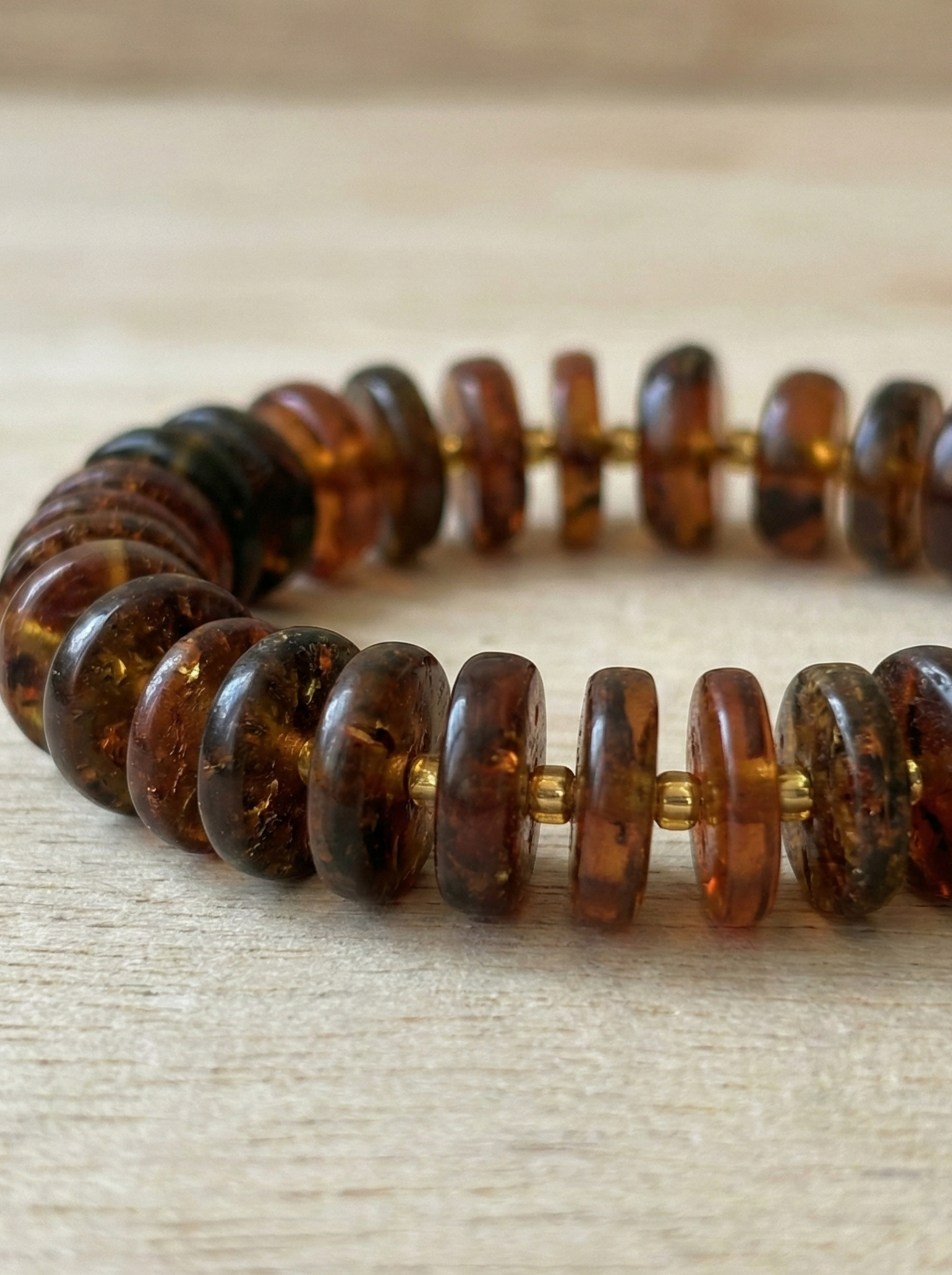 Pulsera ajustable de Ámbar Báltico