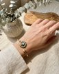 Brazalete de Latón con Labradorita | Magia e Intuición