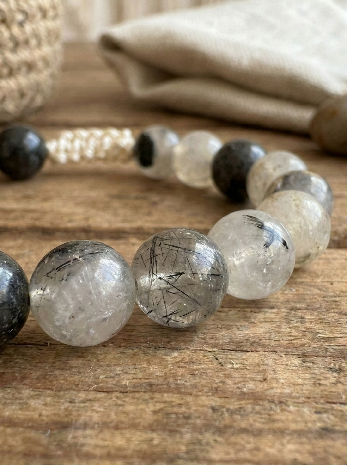 Pulsera ajustable de Cuarzo Rutilado