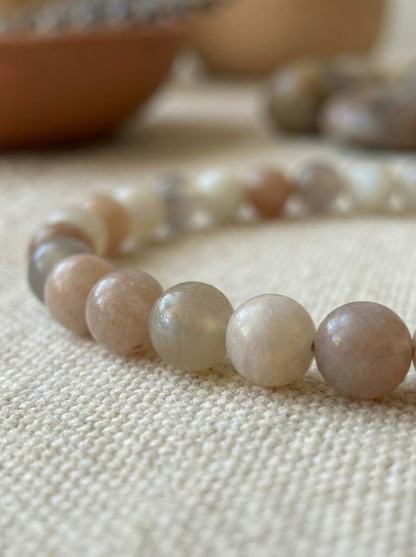 Pulsera ajustable de Adularía Durazno