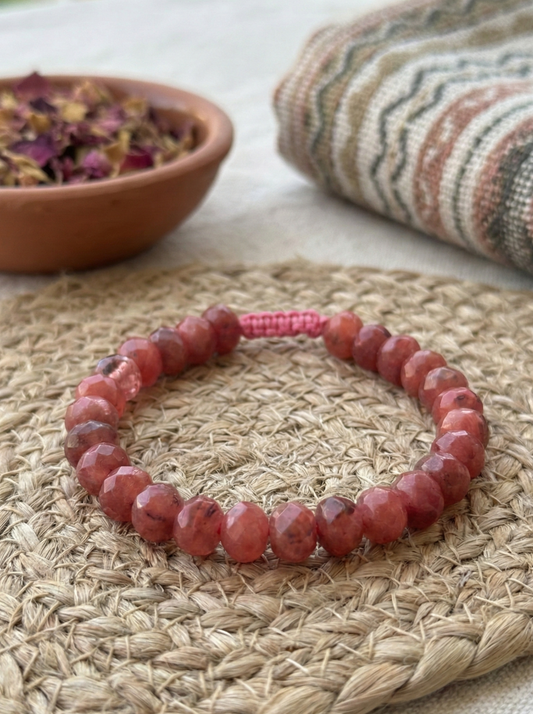 Pulsera ajustable de Cuarzo Cherry